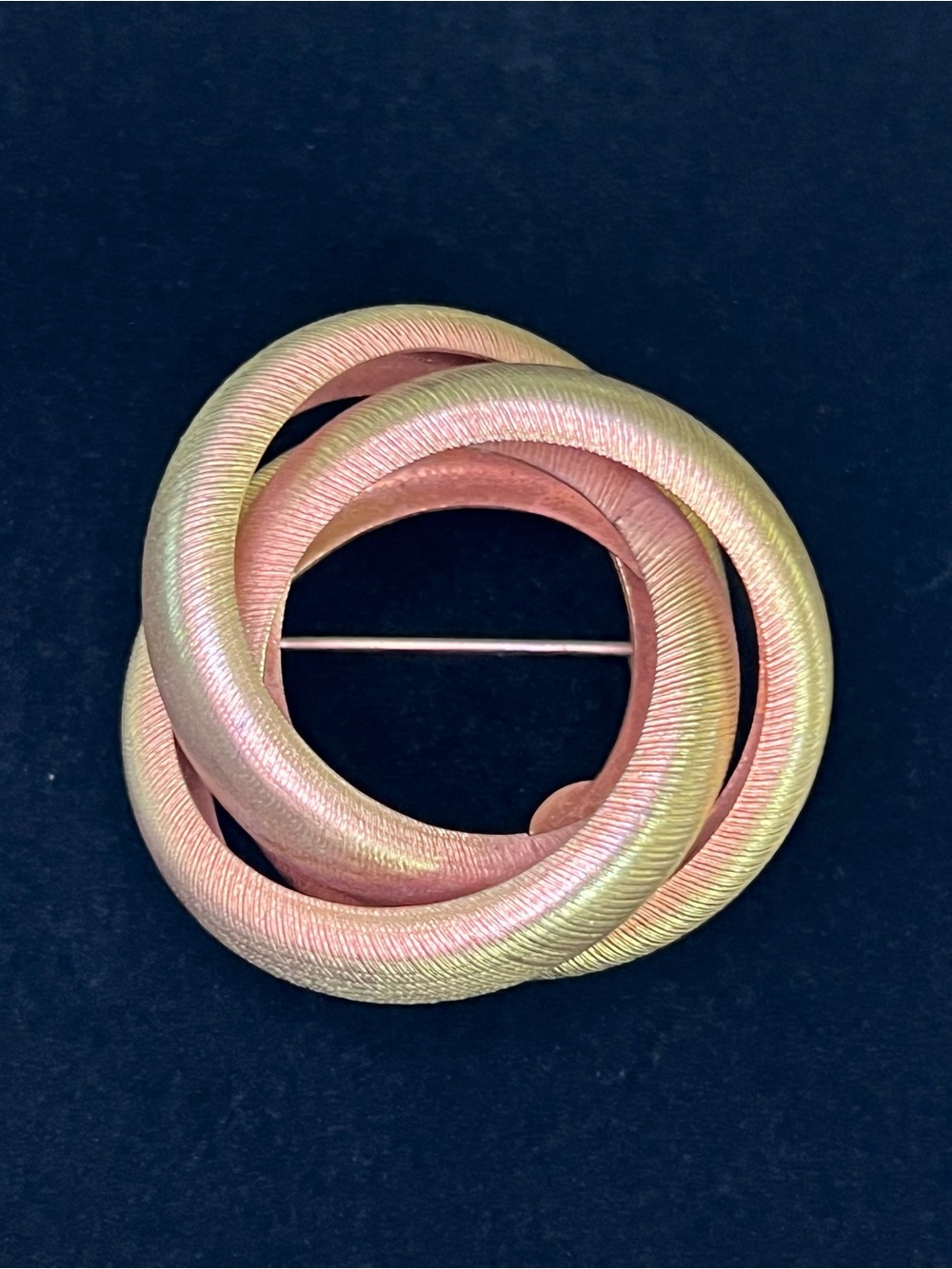 Jeanne Gold-Tone Interlocking Circle Brooch
